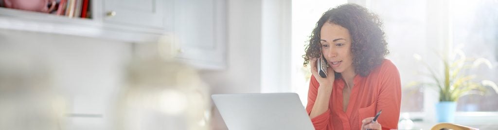 Woman making a phone call