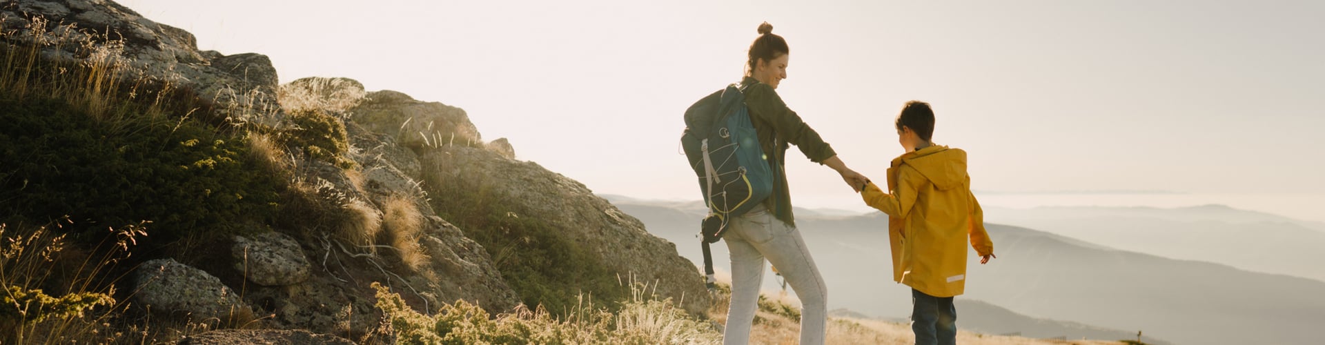 People walking in the mountains