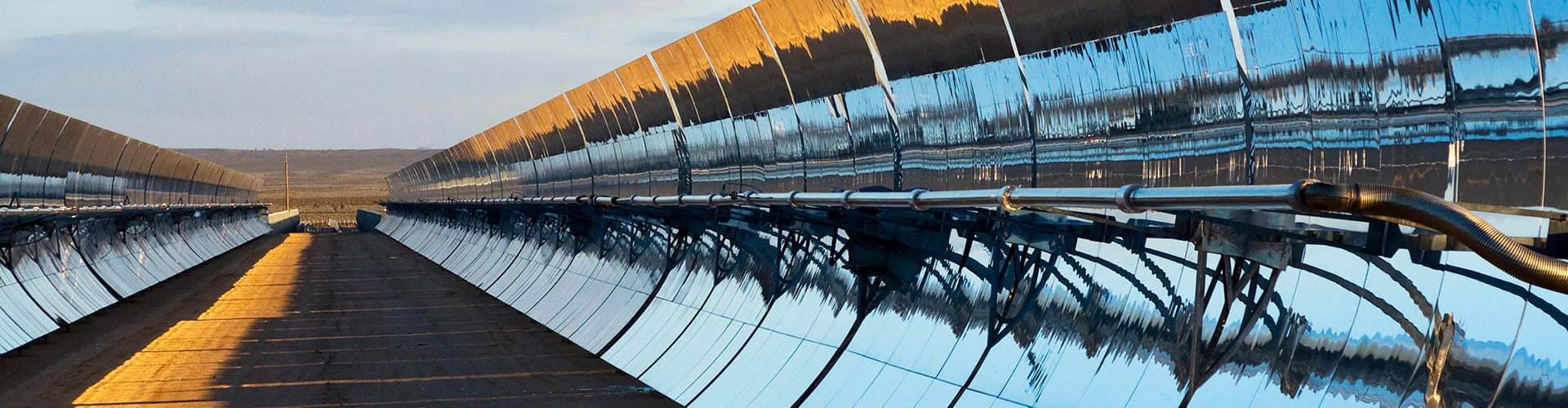 Rows of solar panels