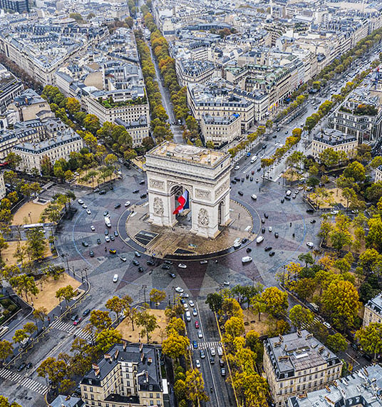 Top view of the Triumphal Arch