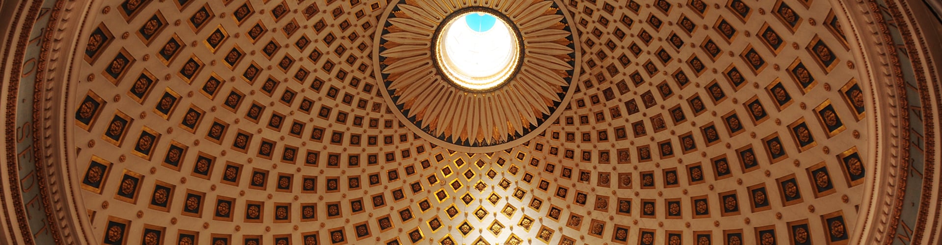 Ceiling inside a cathedral