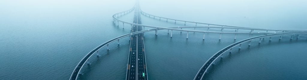 Sea crossing bridge